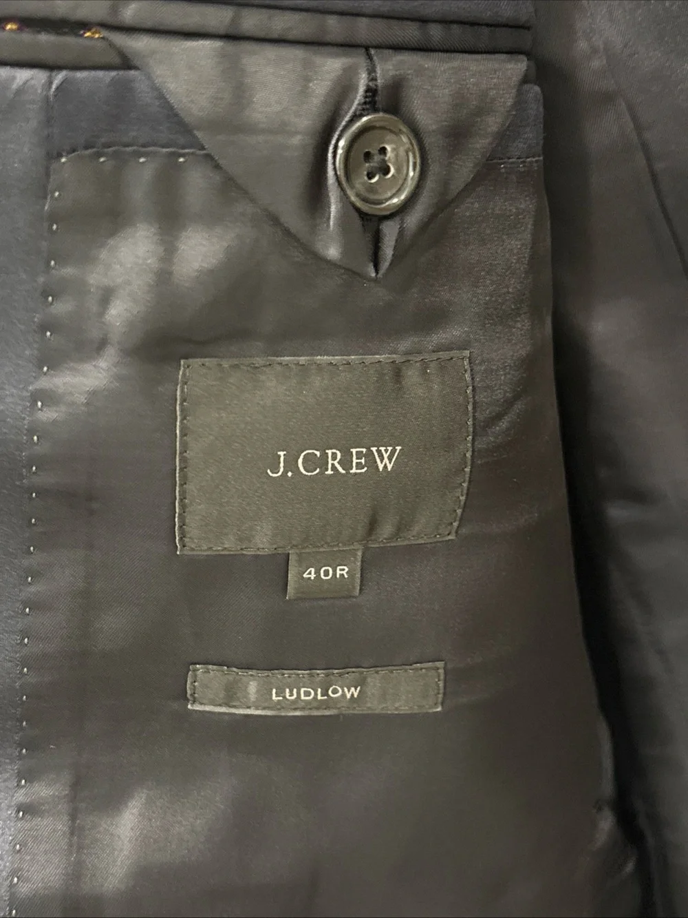 J.Crew Men’s Ludlow Slim Fit Shawl-Collar Tuxedo Jacket Italian Wool 40R Navy